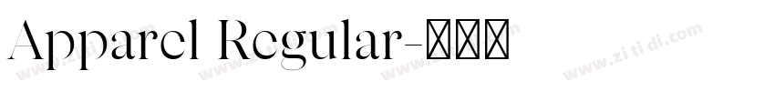Apparel Regular字体转换
